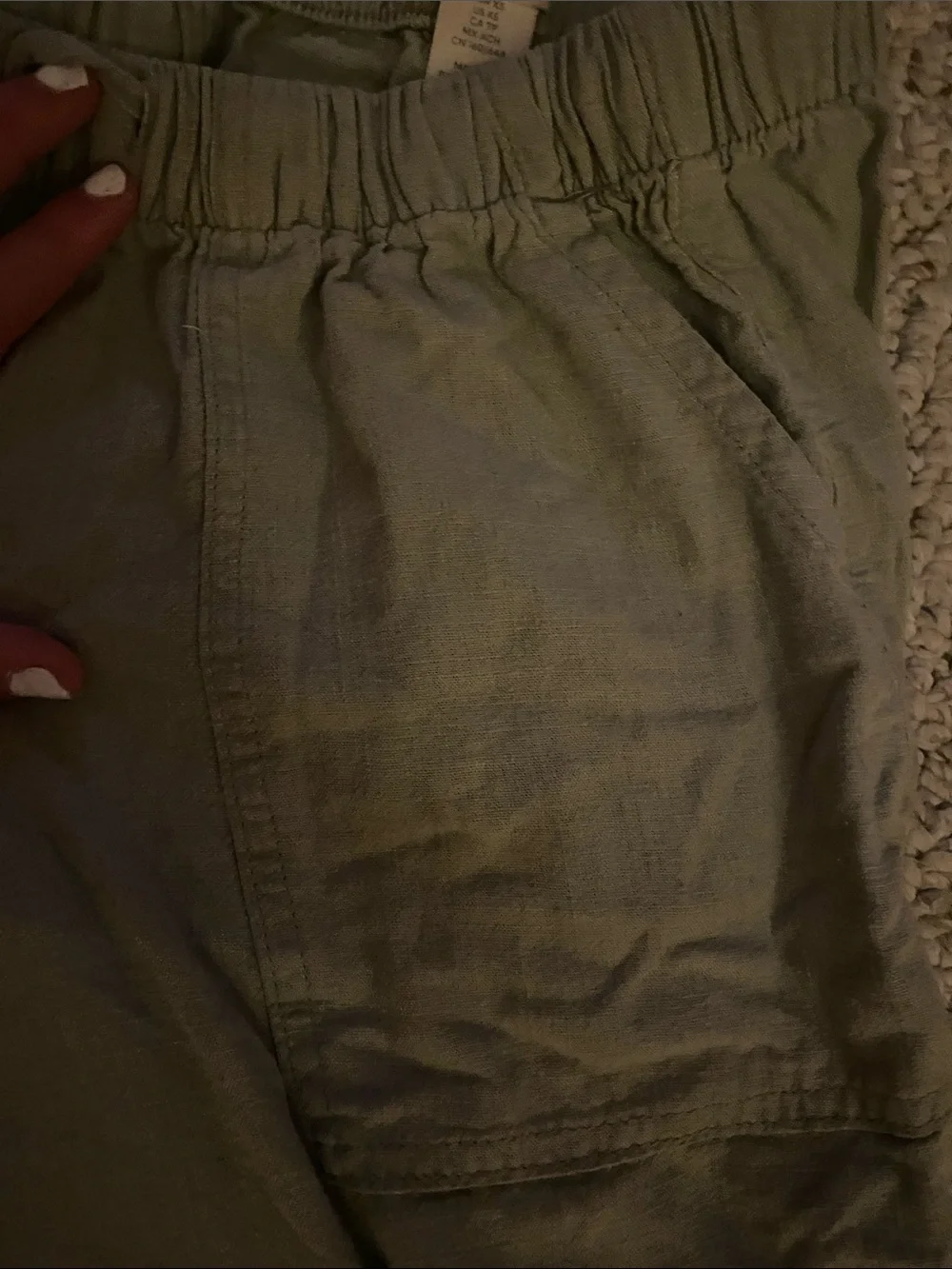 H&M Olive Green Wide-Leg Cargo Pants - Picture 5 of 7